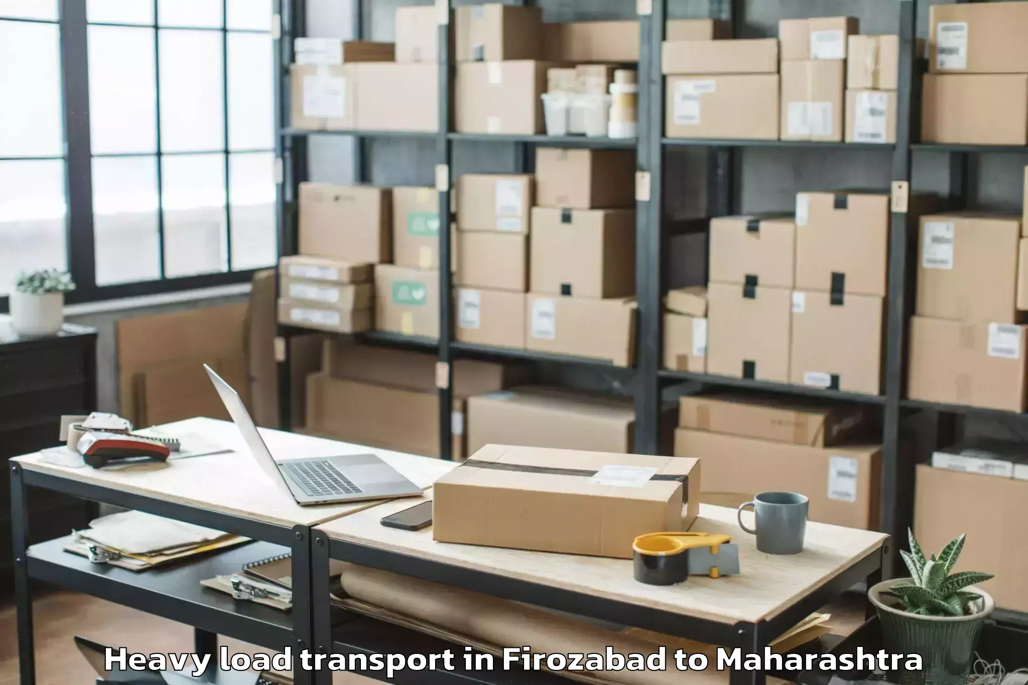 Reliable Firozabad to Shevgaon Heavy Load Transport